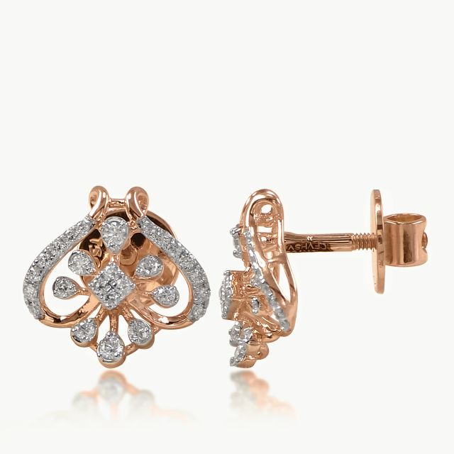 Orchid Grace Diamond Studs Earrings