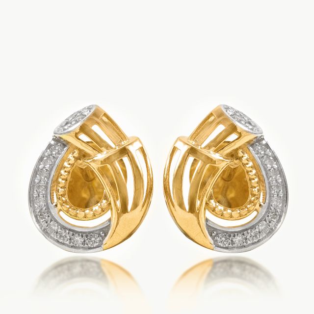 Radiant Spiral Diamond Earrings
