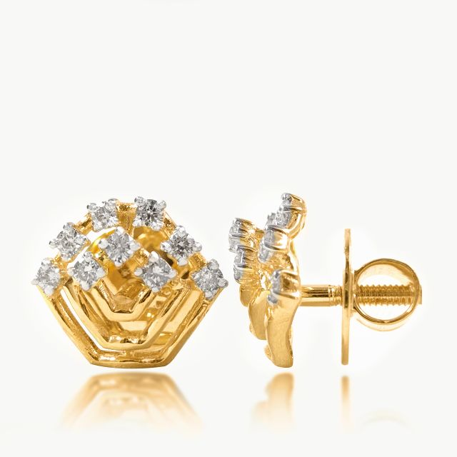 Flora Maze Diamond Earrings