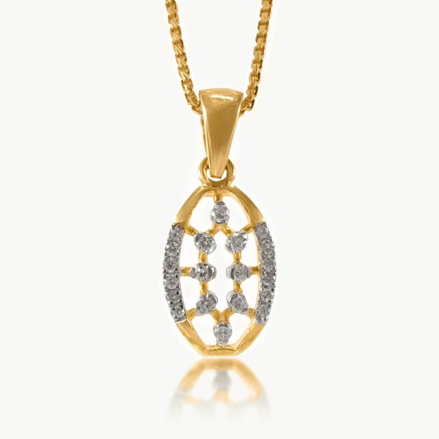 Shell Design Diamond Pendant