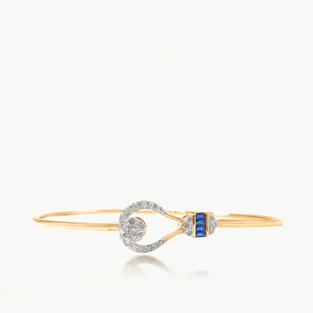Blue Stone Design Diamond Bracelet