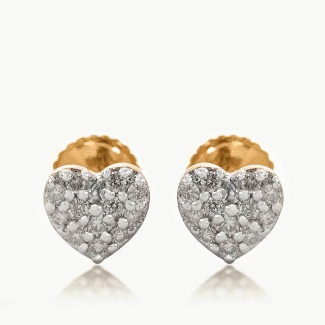 Heart Bling Diamond Earrings