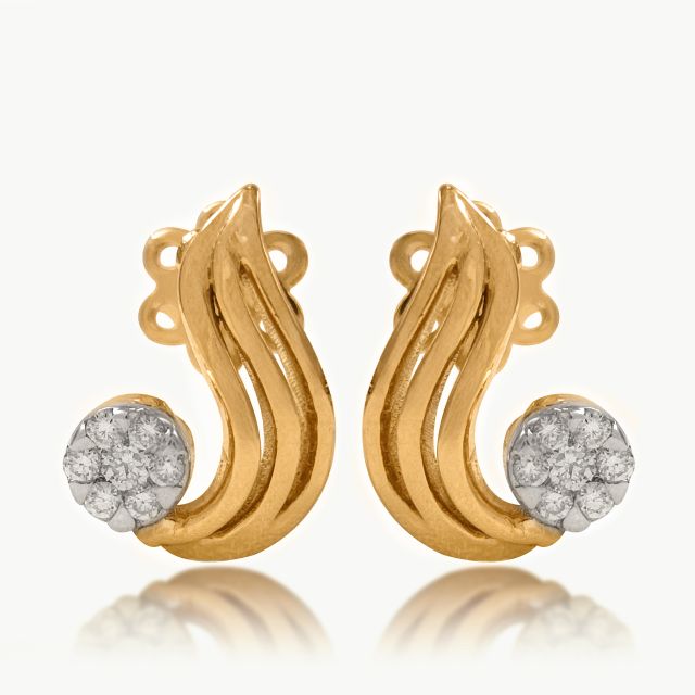 Lyric Curve Diamond Studs