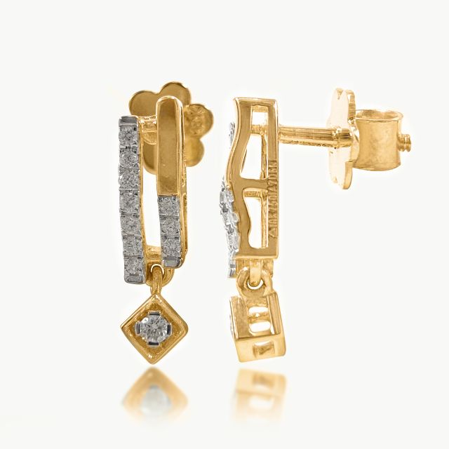 Mid Stone Diamond Earrings
