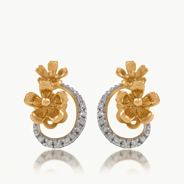 Floral Duet Diamond Studs