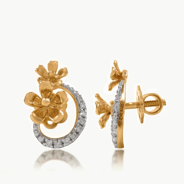 Floral Duet Diamond Studs