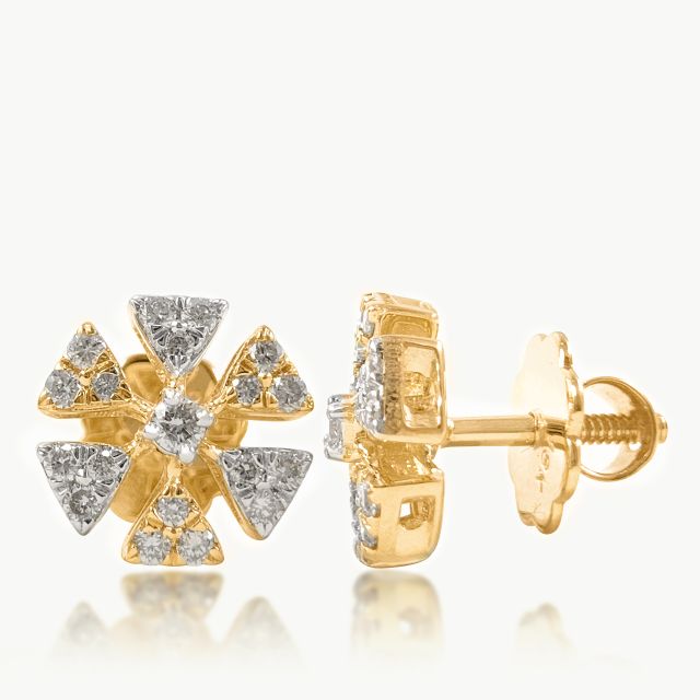 Chakra Design Diamond Earrings