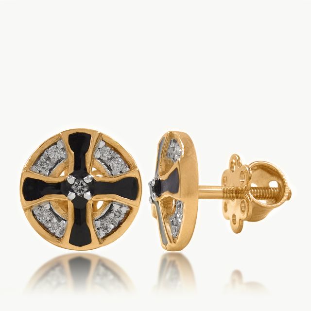 Celestia Cross Diamond Studs