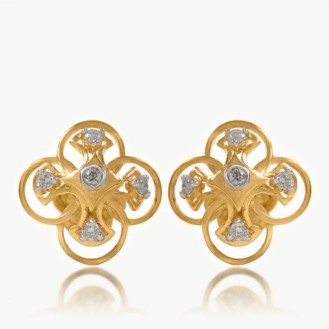 Diamond Petal Studs