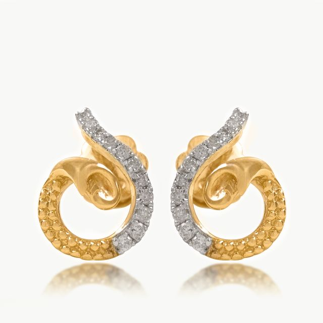 Pave Swirl Dimaond Studs