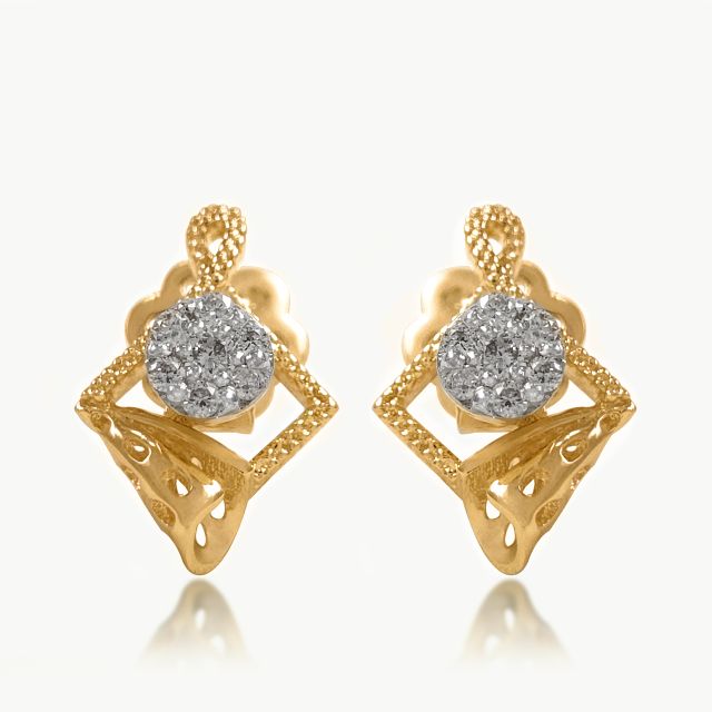 Geometric Infinity Diamond Studs