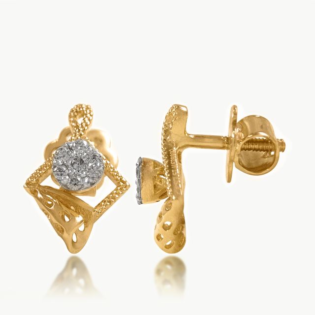 Geometric Infinity Diamond Studs