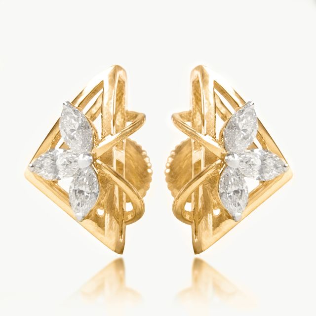 Marquise Bloom Diamond Studs