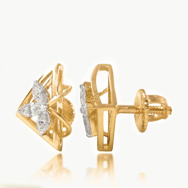 Marquise Bloom Diamond Studs