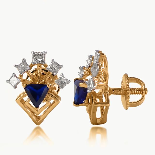 Blue Radiance Diamond Studs