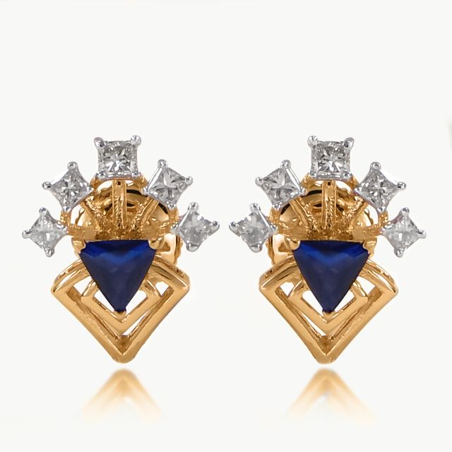 Blue Radiance Diamond Studs