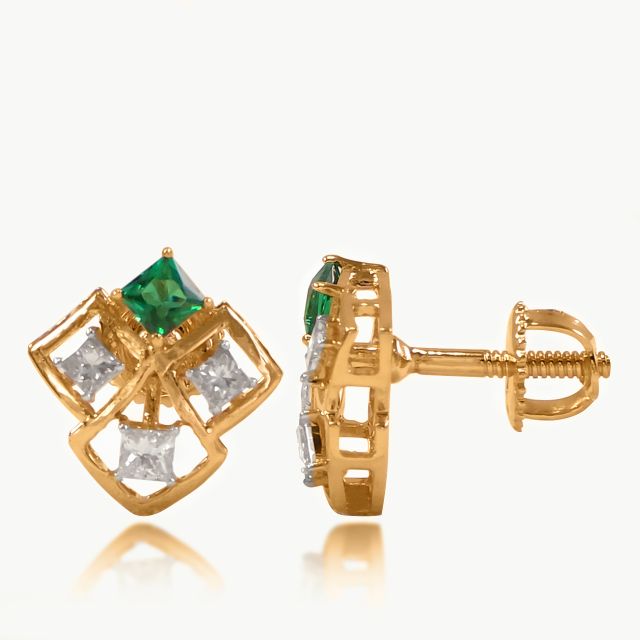 Green Mirage Diamond Studs