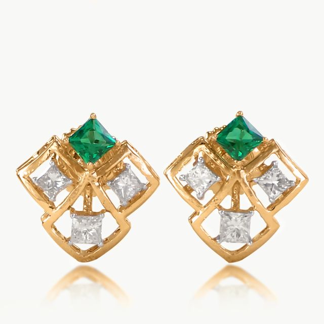 Green Mirage Diamond Studs