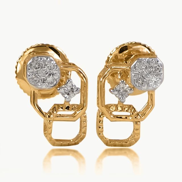 Prism Loop Diamond Studs