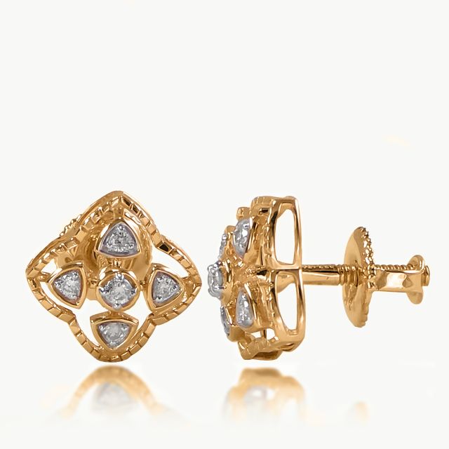 Gilded Petals Diamond studs