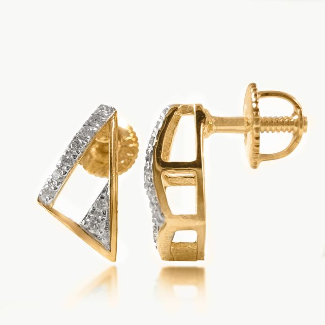 Geometric Delta Diamond Studs