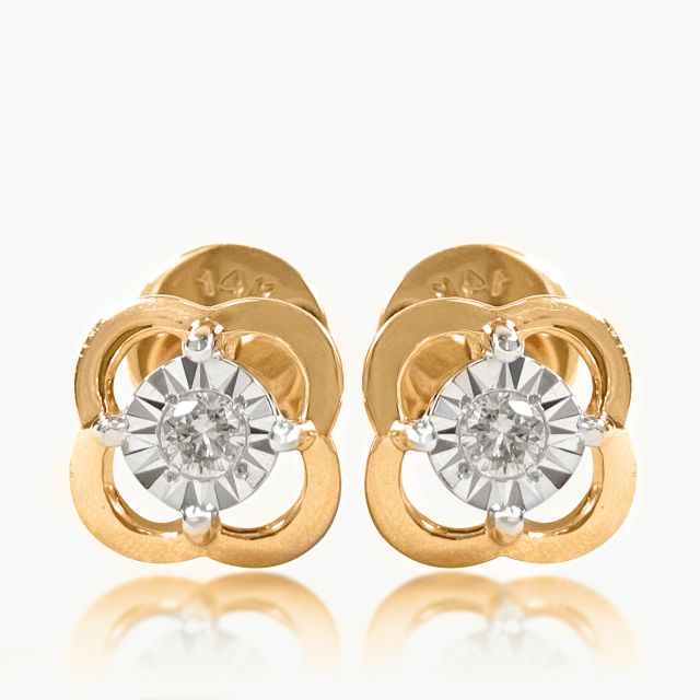 Twinkle Core Bloom Diamond studs