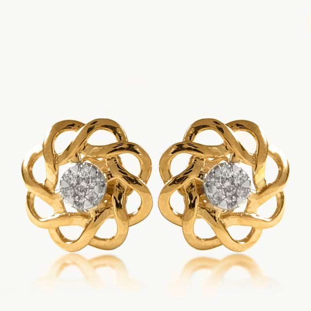 Flora Knot Diamond Studs
