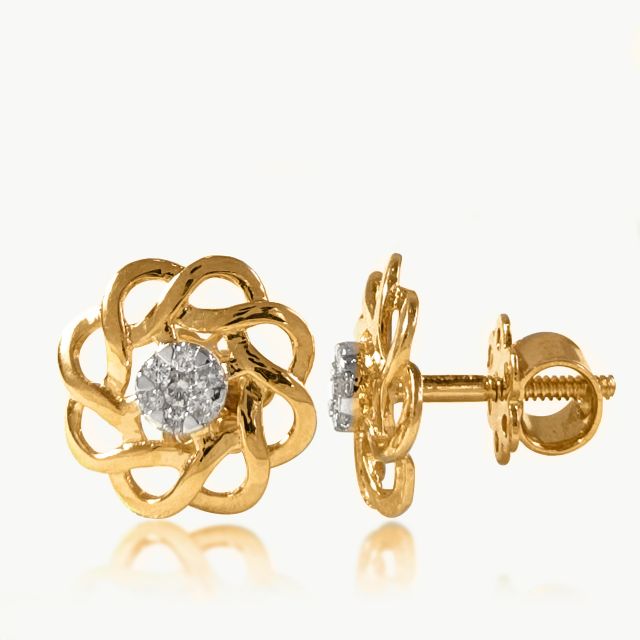 Flora Knot Diamond Studs