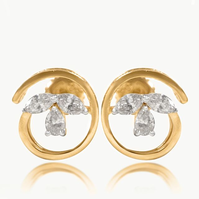 Dewdrop Orbit Diamond Earrings
