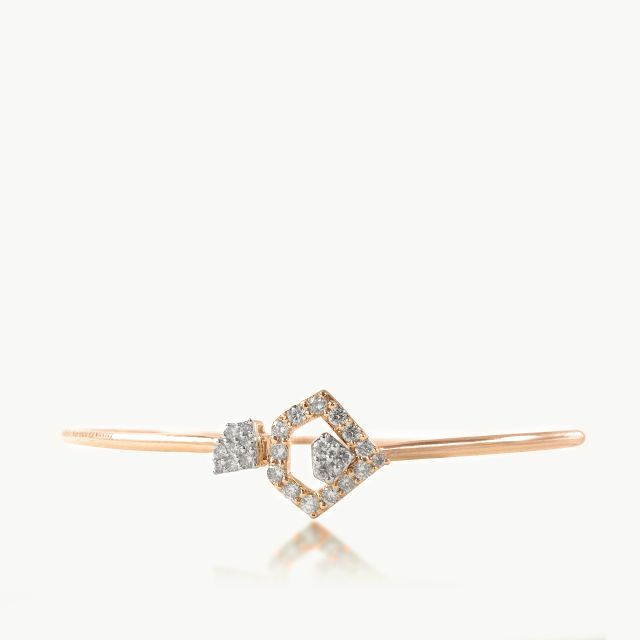 Pentagon Round Diamond  Bracelet