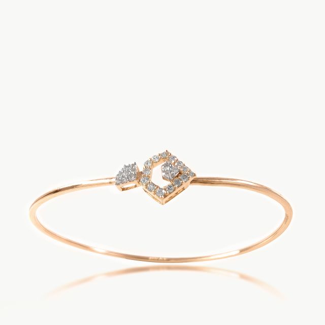 Pentagon Round Diamond  Bracelet