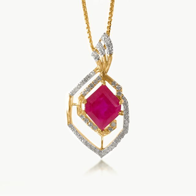 Rosy's Hex Diamond Pendant
