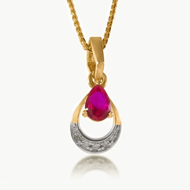 Red Diamond Drops Pendant