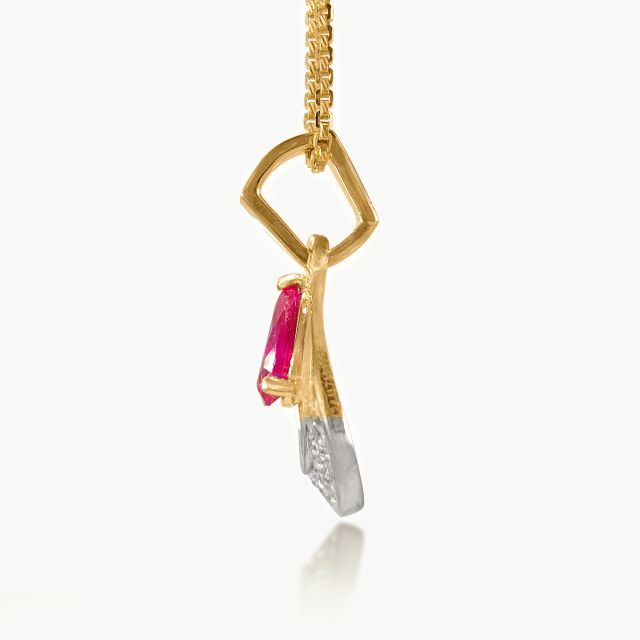 Red Diamond Drops Pendant