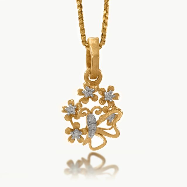 Chaos Flower Diamond Pendant