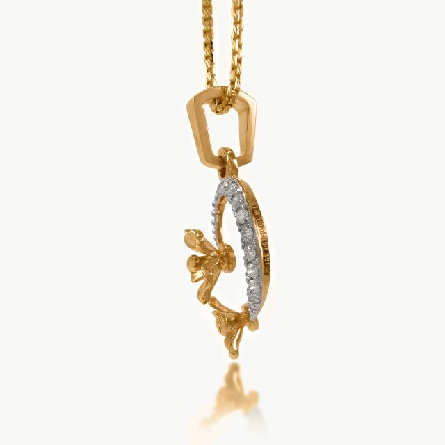Floral Duet Diamond Pendant