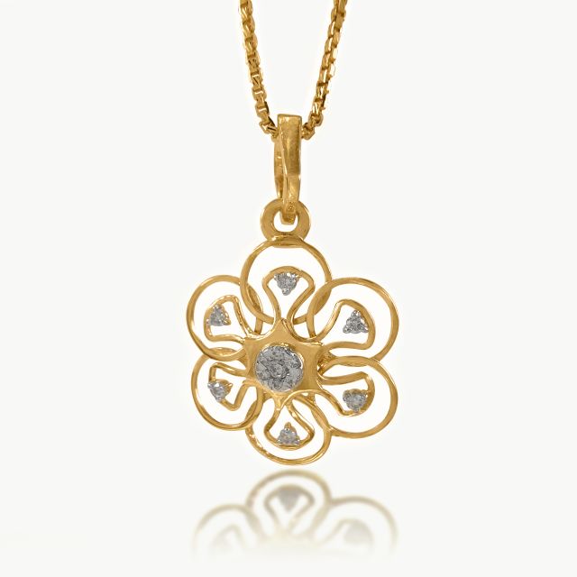 Diamond Petal Pendant
