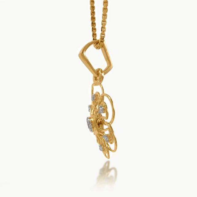 Diamond Petal Pendant