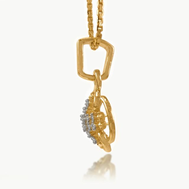 Swirl Sparkle Diamond Pendant