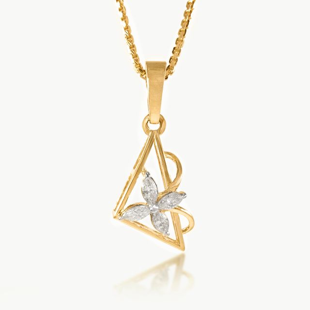 Marquise Bloom Diamond Pendant
