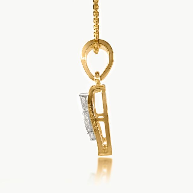 Framed Pear  Diamond Pendant