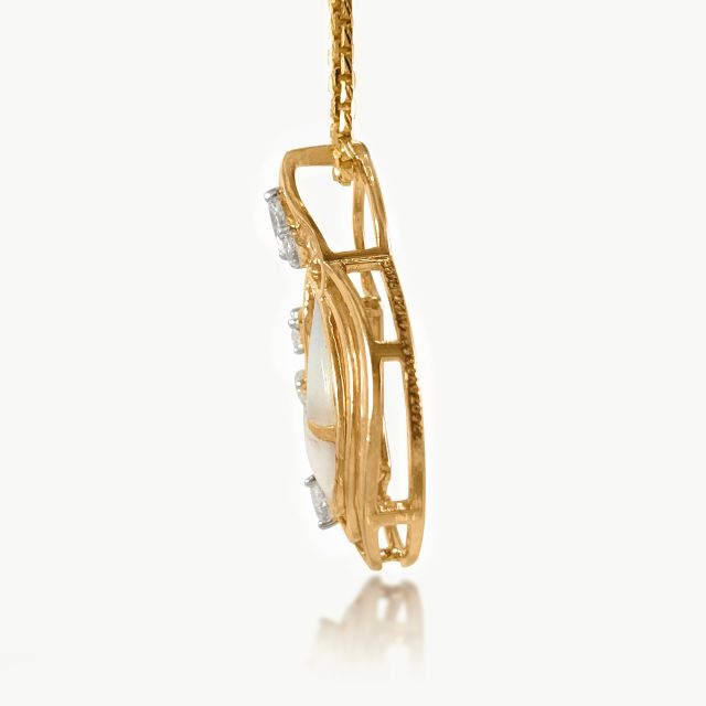 Petal Swirl Diamond Pendant