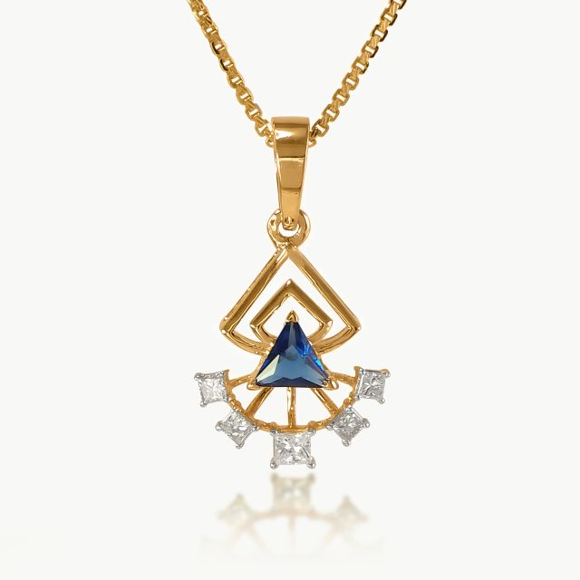 Blue Radiance Diamond Pendant