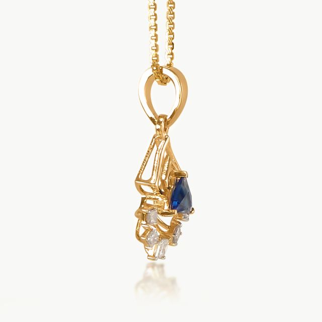 Blue Radiance Diamond Pendant