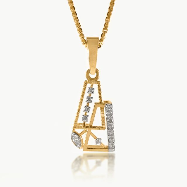 Geometric Harmony Diamond Pendant