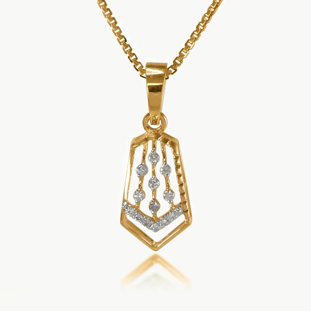 Cheveron Prism Diamond Pendant