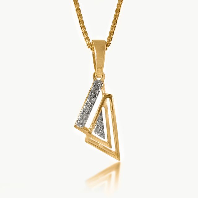Geometric Delta Diamond Pendant