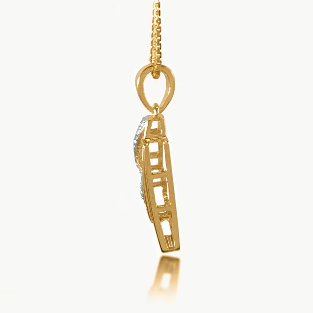 Geometric Delta Diamond Pendant