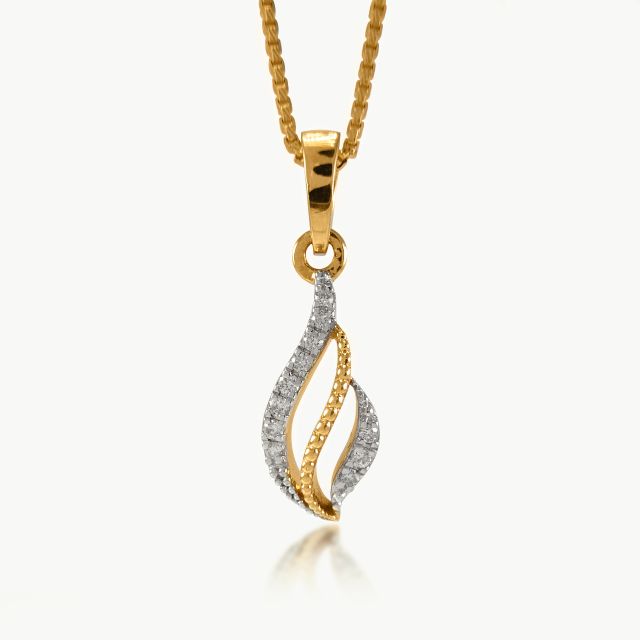 Windy design diamond pendant