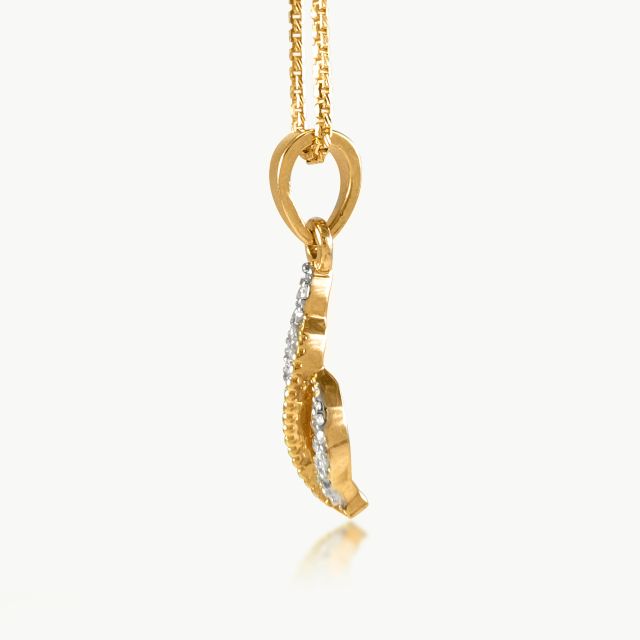 Windy design diamond pendant